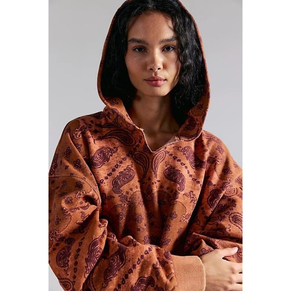 Free People We The Free It's A Vibe Butterfly Printed Hoodie Oversized XL 290211 - Picture 2 of 9